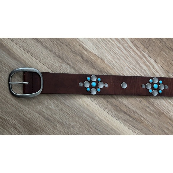Rare Abercrombie leather studded western belt size S/M - Picture 6 of 9